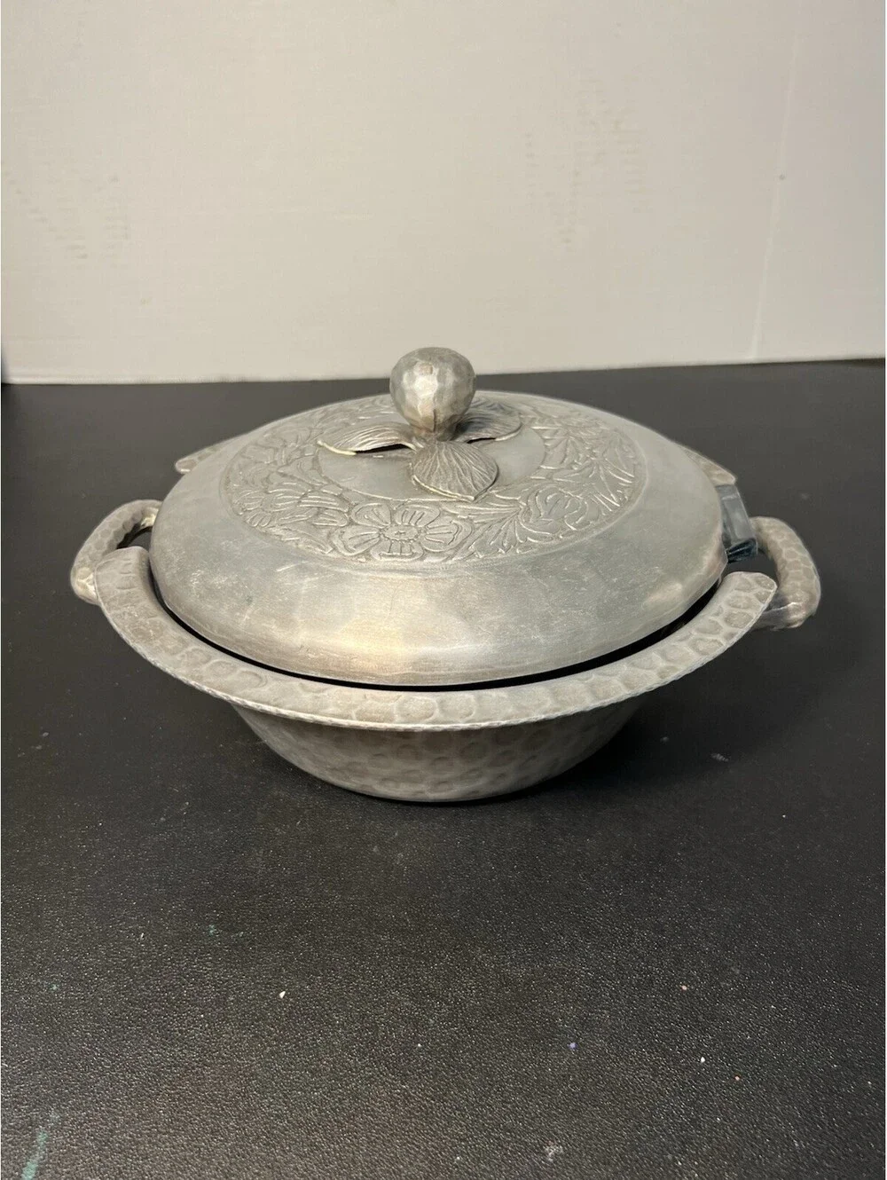 Everlast & Pyrex 1940s Aluminum Casserole Dish W/Lid & Flameware Insert Set